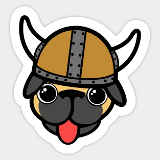 Viking Pug Sticker